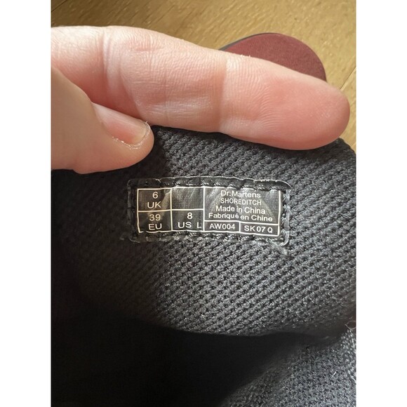 Dr Doc Martens Burgundy Red Canvas Shoreditch Lace Up Airwave Combat Boots Sz 8 - Picture 9 of 9